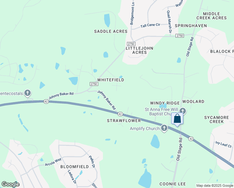 map of restaurants, bars, coffee shops, grocery stores, and more near 6609 Whitefield Drive in Wake County