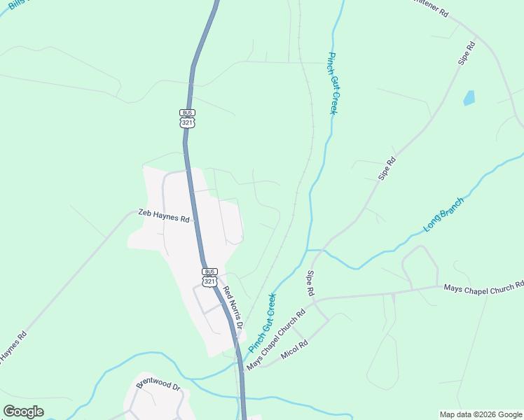 map of restaurants, bars, coffee shops, grocery stores, and more near 1106 J W Abernathy Plant Road in Maiden