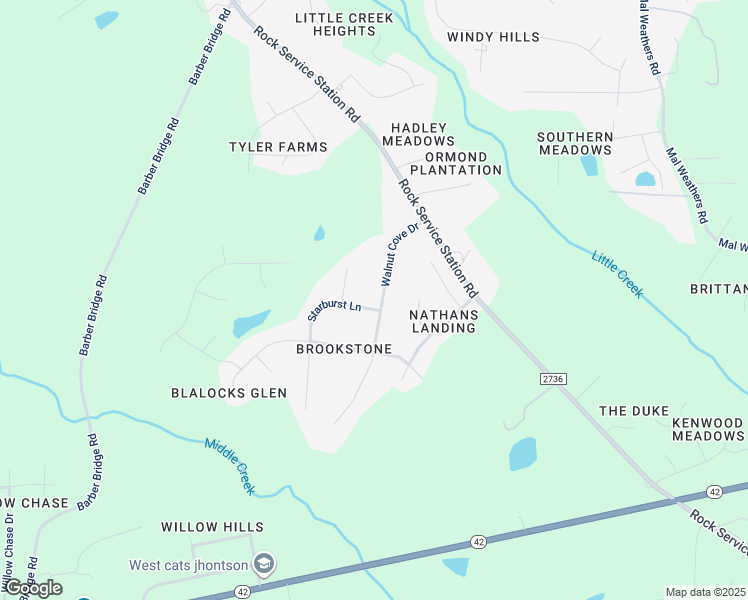map of restaurants, bars, coffee shops, grocery stores, and more near 6640 Walnut Cove Drive in Raleigh