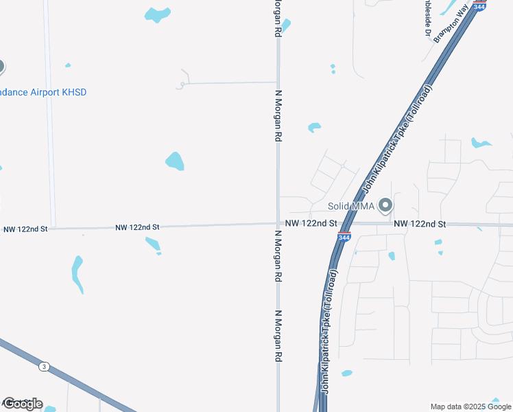 map of restaurants, bars, coffee shops, grocery stores, and more near 12401 North Morgan Road in Yukon