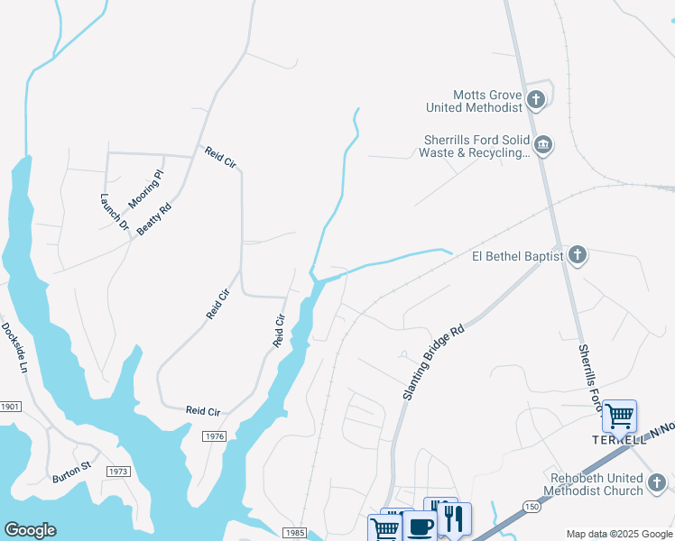 map of restaurants, bars, coffee shops, grocery stores, and more near 3561 Little Road in Lake Norman of Catawba