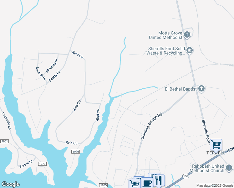 map of restaurants, bars, coffee shops, grocery stores, and more near 3561 Little Road in Lake Norman of Catawba