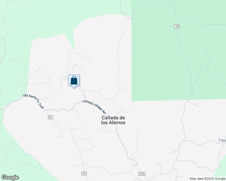 map of restaurants, bars, coffee shops, grocery stores, and more near 47 Quartz Trail in Santa Fe