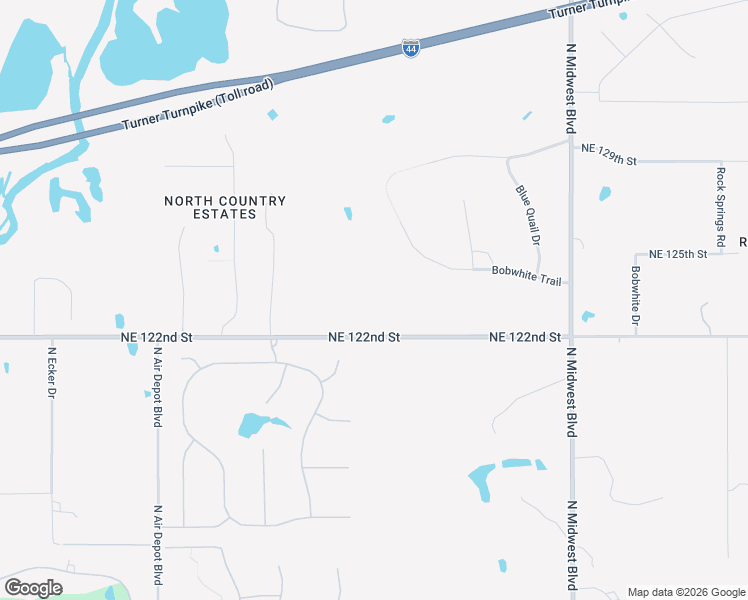 map of restaurants, bars, coffee shops, grocery stores, and more near 7509 Northeast 122nd Street in Edmond