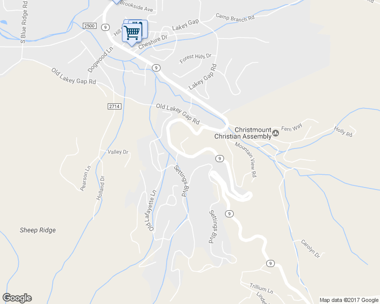 map of restaurants, bars, coffee shops, grocery stores, and more near 5 Knoll Hill in Black Mountain