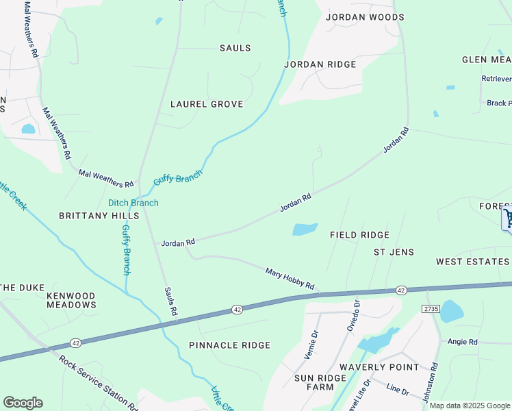map of restaurants, bars, coffee shops, grocery stores, and more near 11512 Jordan Road in Raleigh