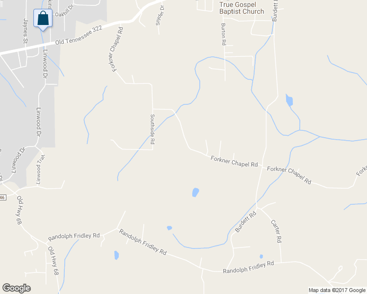 map of restaurants, bars, coffee shops, grocery stores, and more near 360 Forkner Chapel Road in Sweetwater
