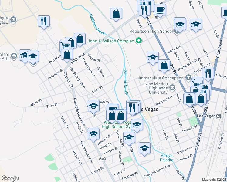 map of restaurants, bars, coffee shops, grocery stores, and more near 140 Delgado in Las Vegas