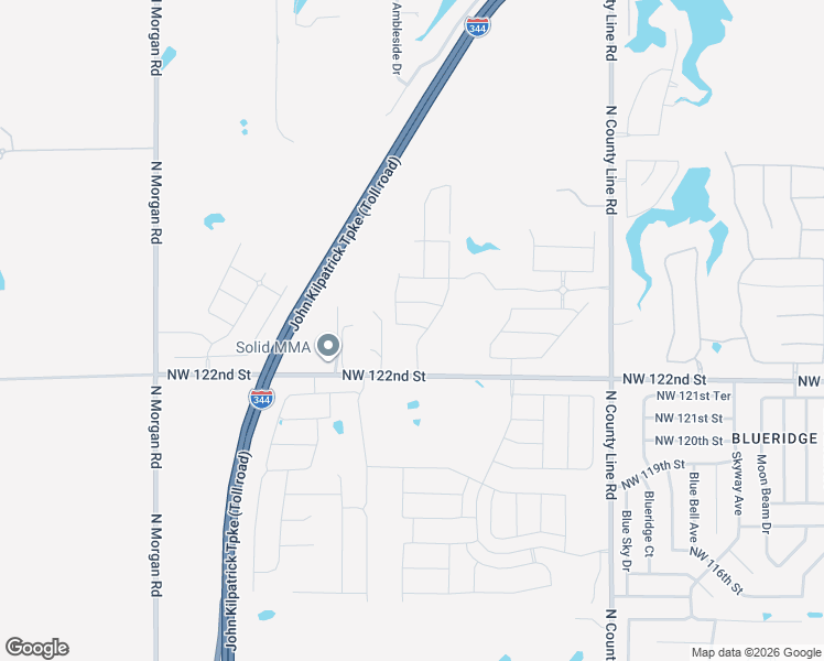 map of restaurants, bars, coffee shops, grocery stores, and more near 9421 Northwest 122nd Street in Yukon