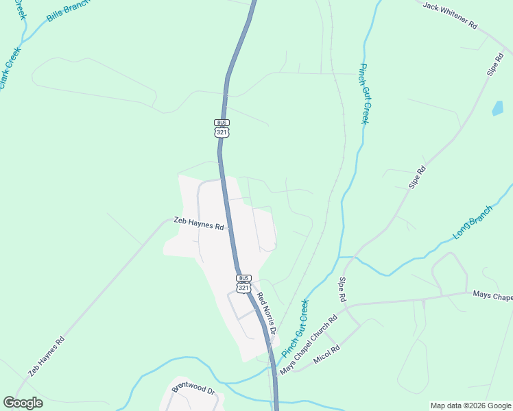 map of restaurants, bars, coffee shops, grocery stores, and more near 1106 J W Abernathy Plant Road in Maiden