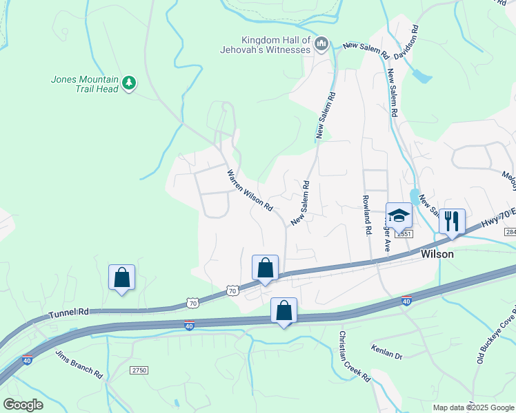 map of restaurants, bars, coffee shops, grocery stores, and more near 133 Warren Wilson Road in Swannanoa