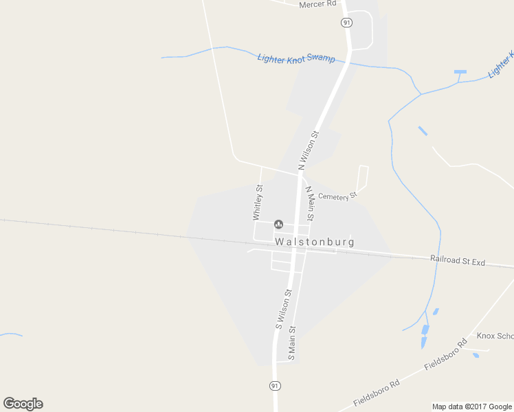 map of restaurants, bars, coffee shops, grocery stores, and more near Whitley Street in Greene County