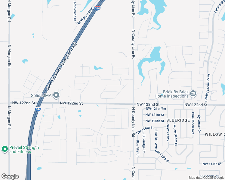 map of restaurants, bars, coffee shops, grocery stores, and more near 9001-9243 NW 122nd St in Yukon