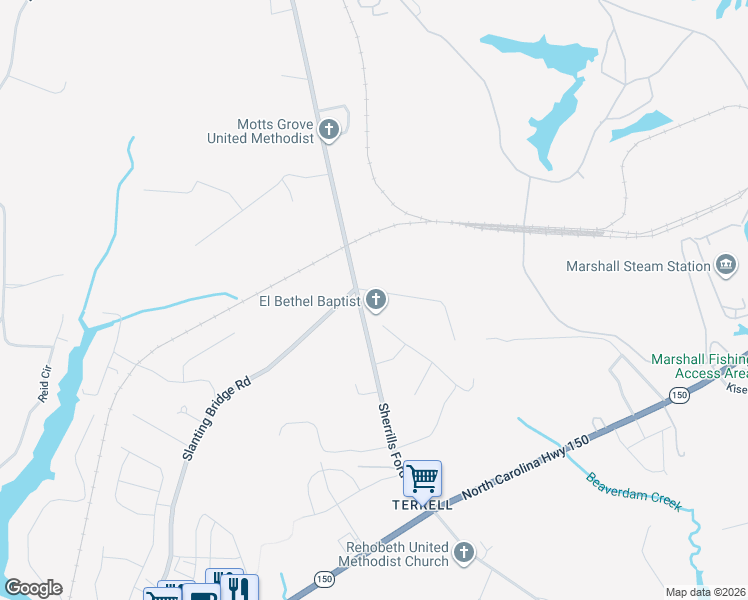 map of restaurants, bars, coffee shops, grocery stores, and more near 8137 McDonald Drive in Sherrills Ford