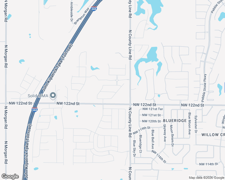 map of restaurants, bars, coffee shops, grocery stores, and more near 9001-9243 NW 122nd St in Yukon