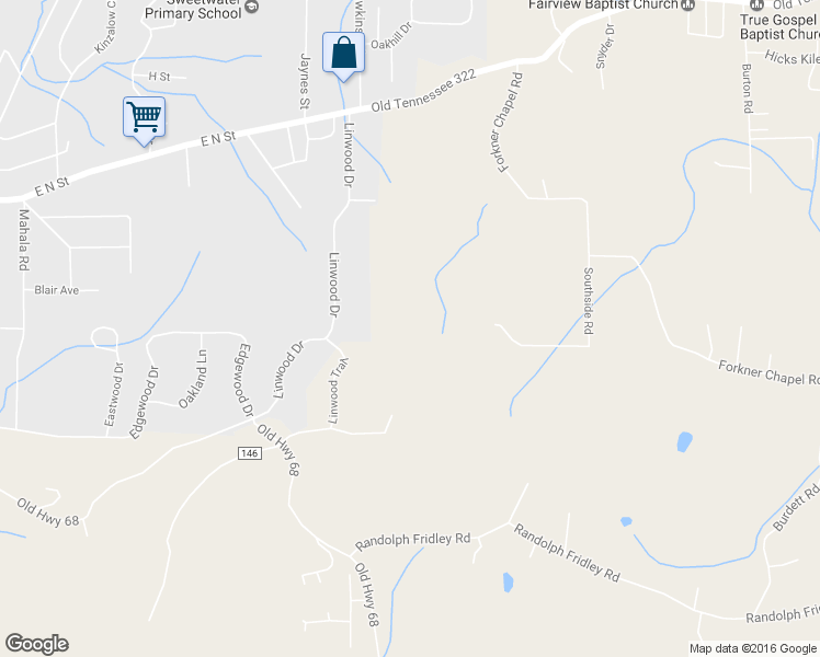 map of restaurants, bars, coffee shops, grocery stores, and more near 145 Linwood Drive in Sweetwater