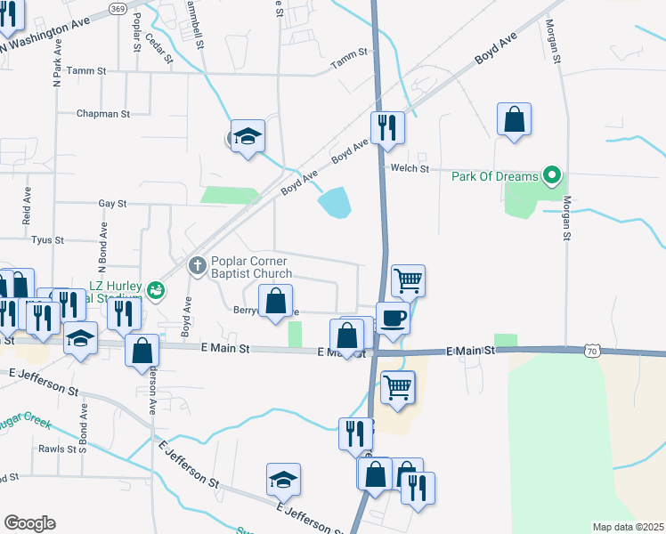 map of restaurants, bars, coffee shops, grocery stores, and more near 1154 Westmoreland Street in Brownsville