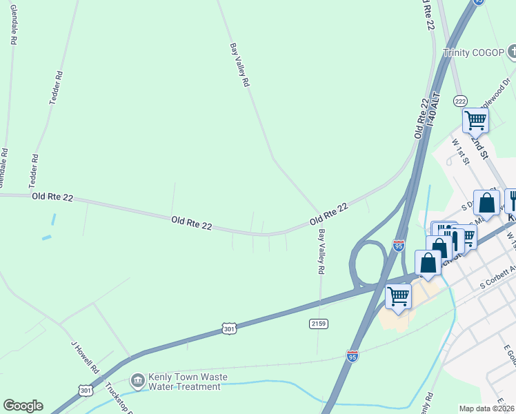 map of restaurants, bars, coffee shops, grocery stores, and more near 2271 Old Beulah Road in Selma