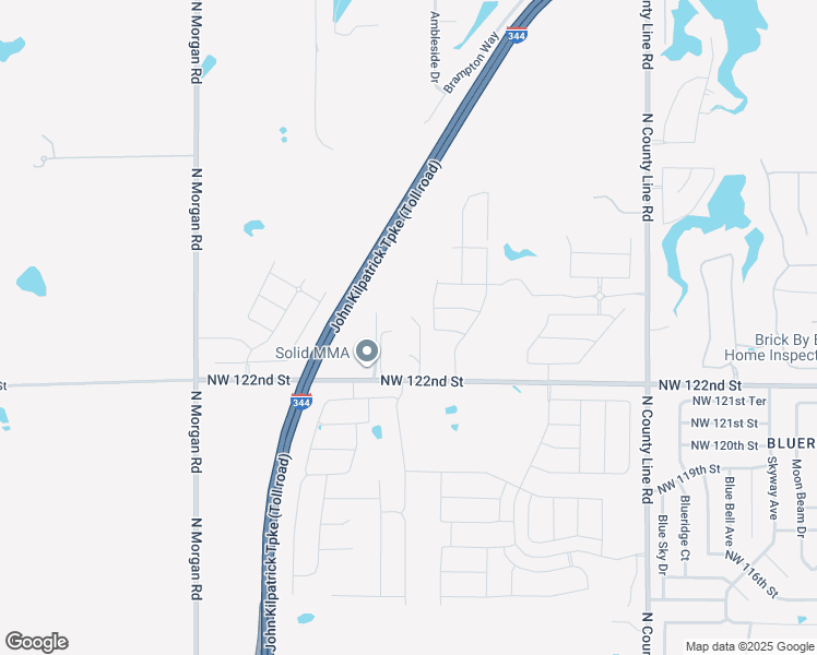 map of restaurants, bars, coffee shops, grocery stores, and more near 9421 Northwest 122nd Street in Yukon