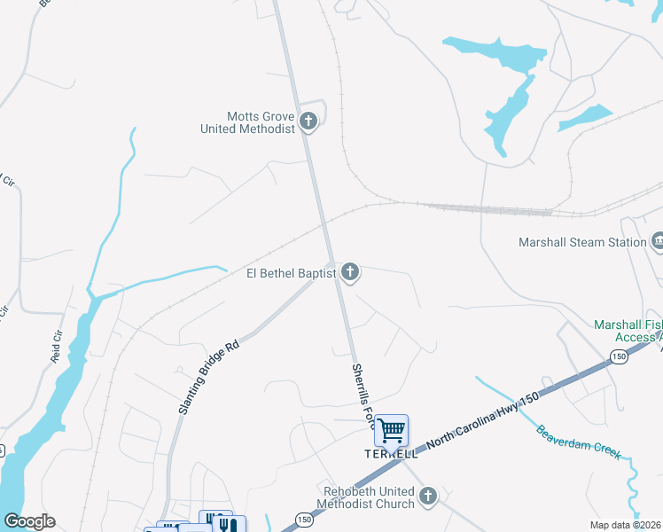 map of restaurants, bars, coffee shops, grocery stores, and more near 8137 McDonald Drive in Sherrills Ford