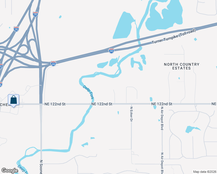 map of restaurants, bars, coffee shops, grocery stores, and more near 12425 Dudley Court in Edmond