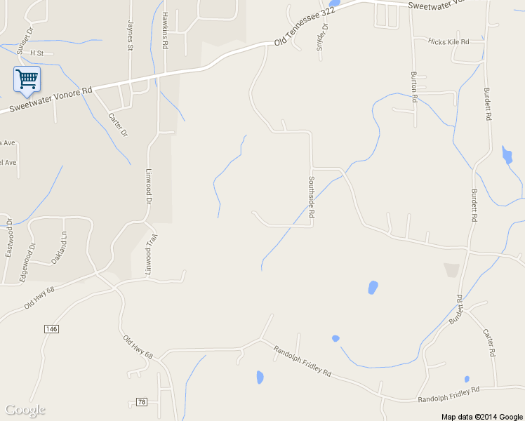 map of restaurants, bars, coffee shops, grocery stores, and more near 196 Southside Road in Sweetwater