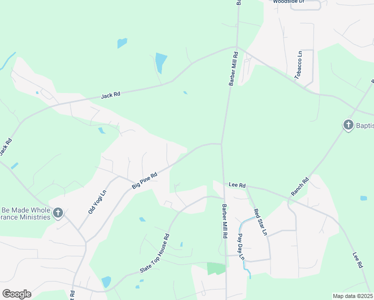 map of restaurants, bars, coffee shops, grocery stores, and more near 144 Big Pine Road in Clayton