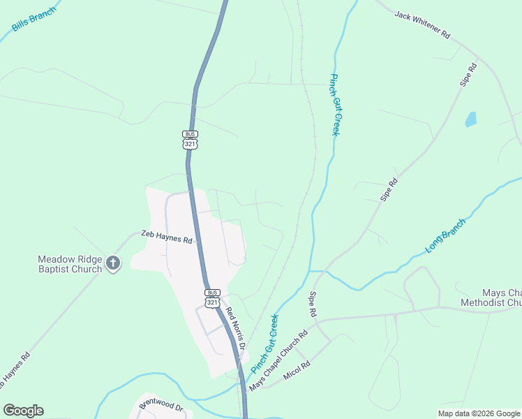 map of restaurants, bars, coffee shops, grocery stores, and more near 1106 J W Abernathy Plant Road in Maiden