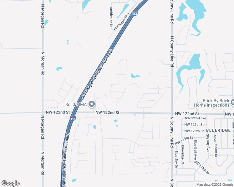 map of restaurants, bars, coffee shops, grocery stores, and more near 9421 Northwest 122nd Street in Yukon