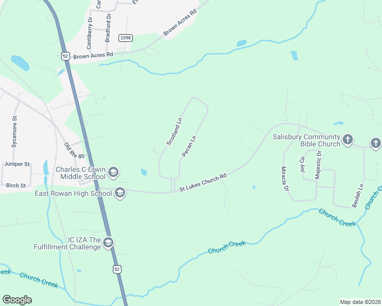 map of restaurants, bars, coffee shops, grocery stores, and more near 109 Pecan Lane in Salisbury