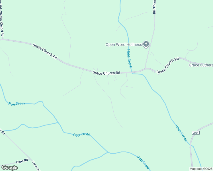 map of restaurants, bars, coffee shops, grocery stores, and more near 4427 Grace Church Road in Newton