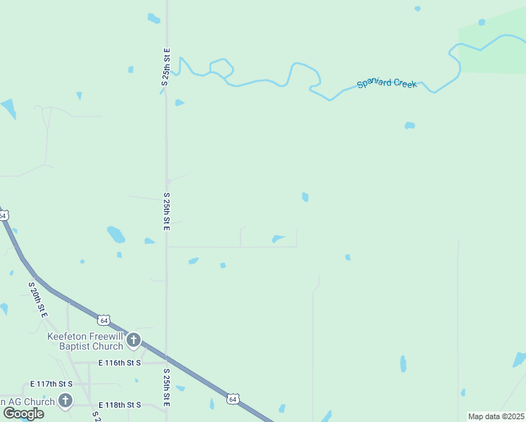 map of restaurants, bars, coffee shops, grocery stores, and more near 2750 East 113th Street South in Muskogee