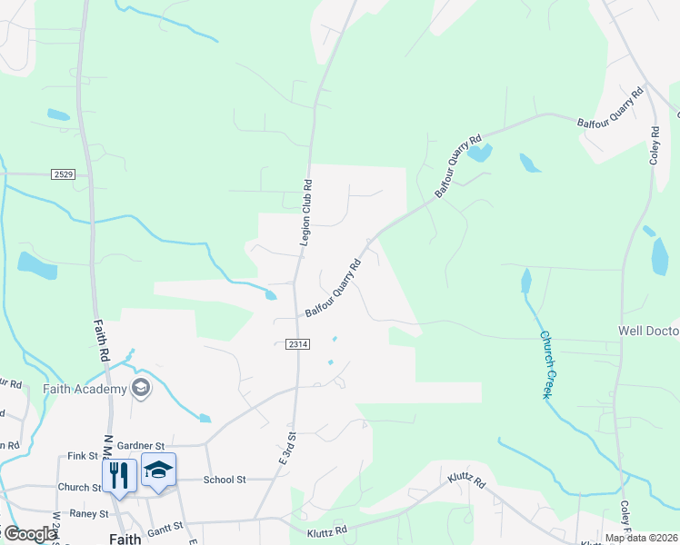 map of restaurants, bars, coffee shops, grocery stores, and more near 1180 Balfour Quarry Road in Salisbury