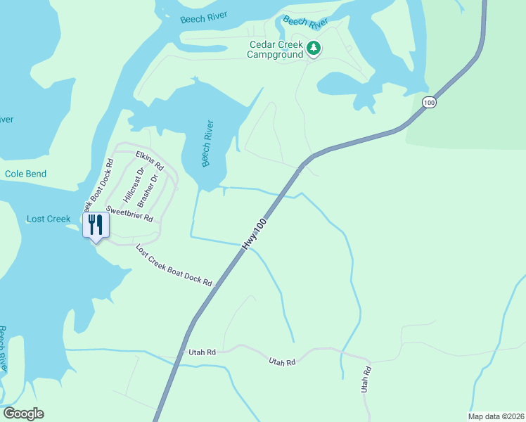 map of restaurants, bars, coffee shops, grocery stores, and more near 4519 Tennessee 100 in Decaturville