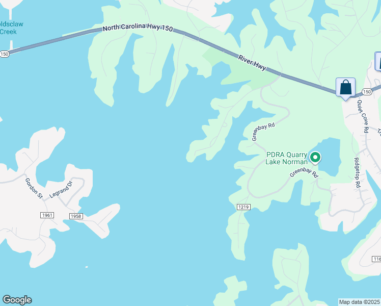 map of restaurants, bars, coffee shops, grocery stores, and more near 244 Paradise Penn Road in Mooresville