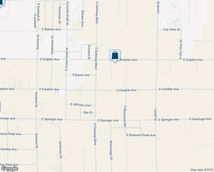 map of restaurants, bars, coffee shops, grocery stores, and more near 1415 Maturango Street in Ridgecrest