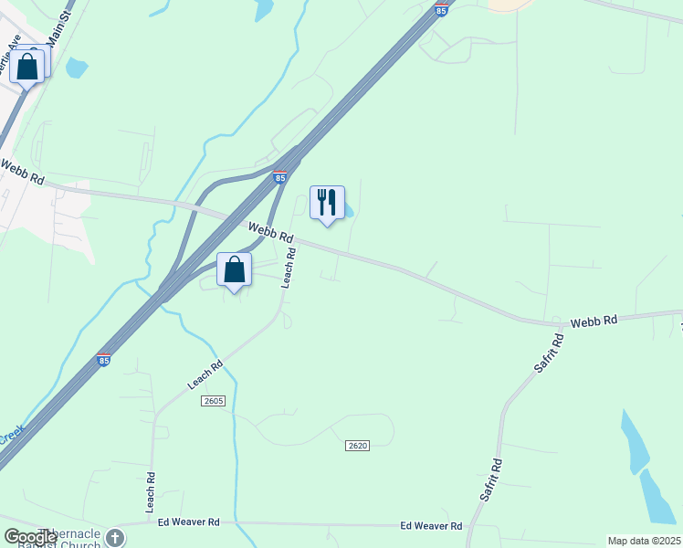 map of restaurants, bars, coffee shops, grocery stores, and more near 1015 Webb Road in Salisbury