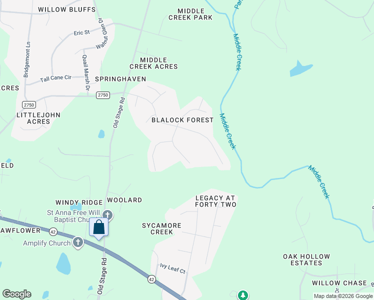 map of restaurants, bars, coffee shops, grocery stores, and more near 6617 Blalock Forest Drive in Wake County