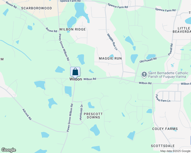 map of restaurants, bars, coffee shops, grocery stores, and more near 1316 Wilbon Road in Fuquay-Varina