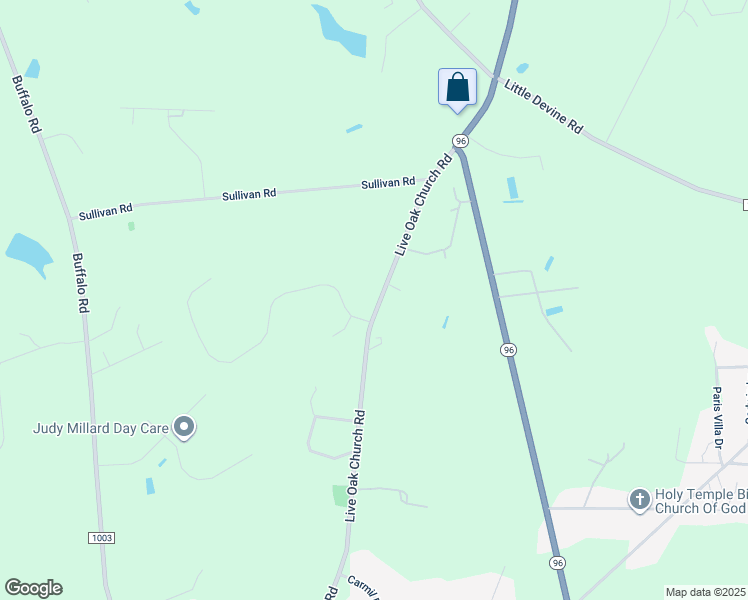 map of restaurants, bars, coffee shops, grocery stores, and more near 1219 Live Oak Church Road in Selma