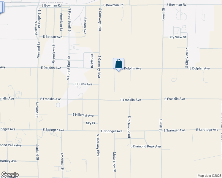 map of restaurants, bars, coffee shops, grocery stores, and more near 1415 Maturango Street in Ridgecrest