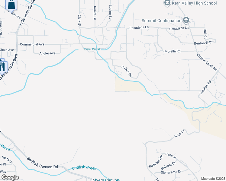 map of restaurants, bars, coffee shops, grocery stores, and more near 7759 Red Hill Road in Lake Isabella
