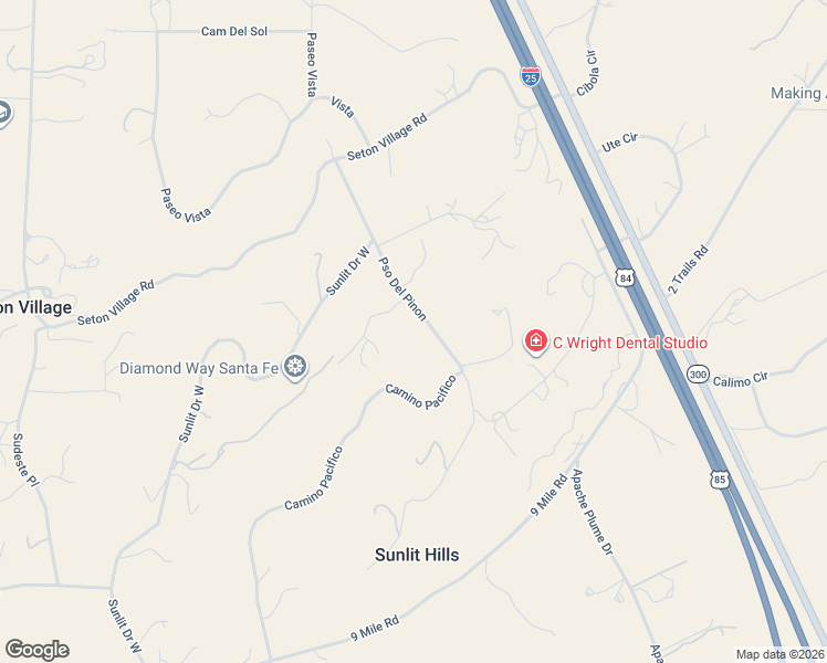 map of restaurants, bars, coffee shops, grocery stores, and more near 37 Paseo Del Pinon in Santa Fe