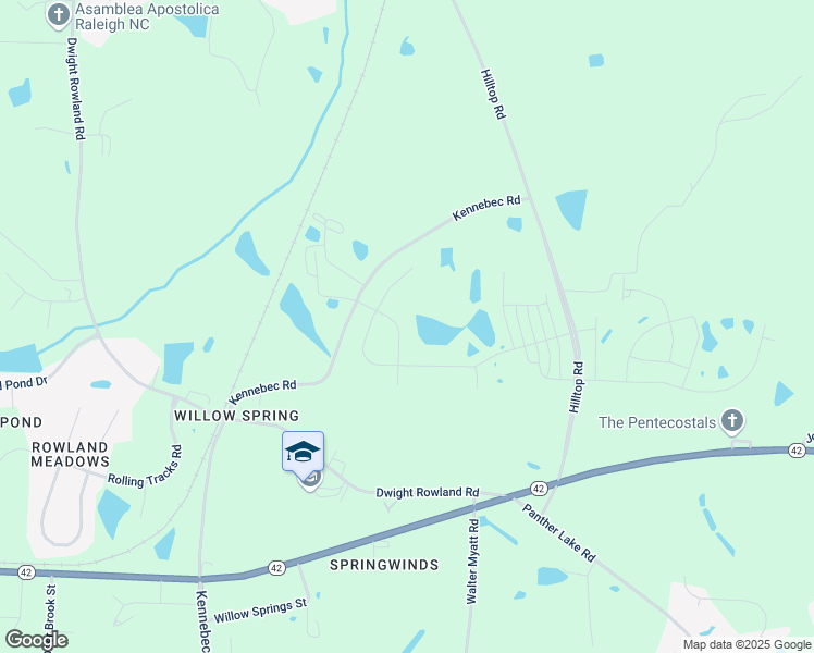 map of restaurants, bars, coffee shops, grocery stores, and more near 6817 Kennebec Road in Fuquay-Varina