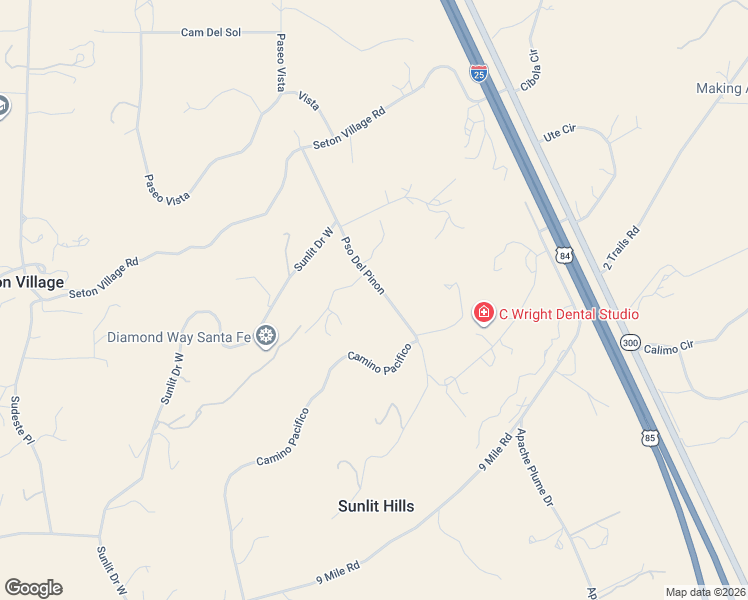 map of restaurants, bars, coffee shops, grocery stores, and more near 37 Paseo Del Pinon in Santa Fe