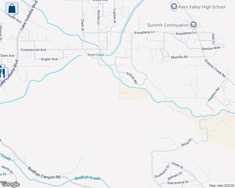 map of restaurants, bars, coffee shops, grocery stores, and more near 7759 Red Hill Road in Lake Isabella