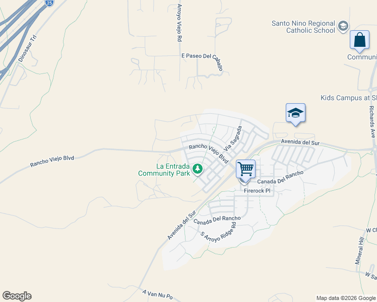 map of restaurants, bars, coffee shops, grocery stores, and more near 10 Avenida Vista Esquisita in Santa Fe