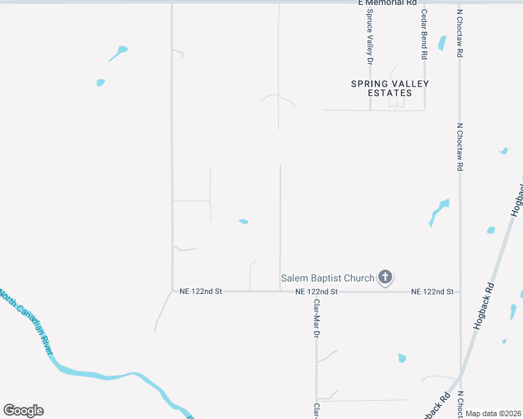 map of restaurants, bars, coffee shops, grocery stores, and more near 12601 Oak Tree Lane in Jones