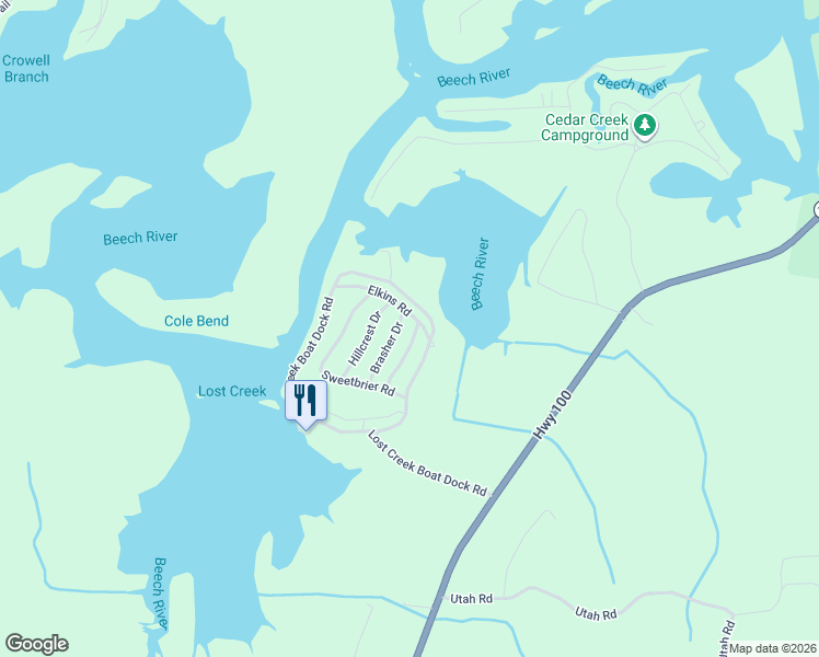 map of restaurants, bars, coffee shops, grocery stores, and more near 1032 Lost Creek Boat Dock Road in Decaturville