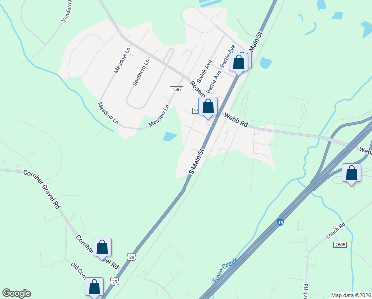 map of restaurants, bars, coffee shops, grocery stores, and more near 6075 Bertie Avenue in Salisbury